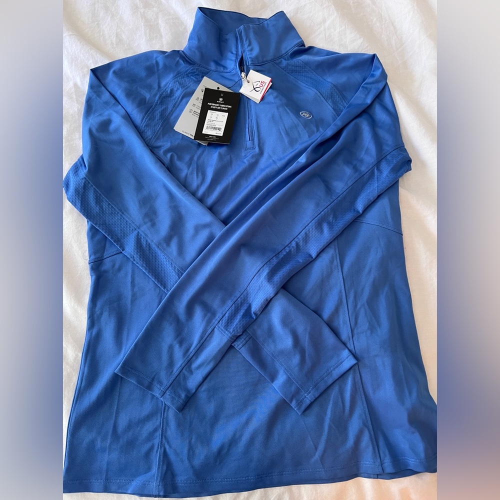Ariat sunstopper long sleeve shirt blue L